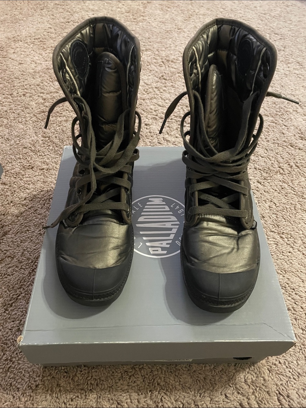 Palladium Dark Olive High-Top Lace Boots